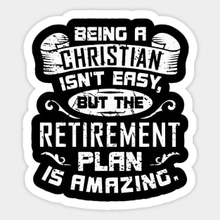 Amazing Retirement Plan Church Sticker